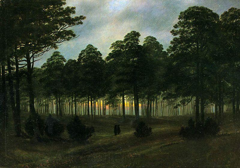 Caspar David Friedrich evening Norge oil painting art